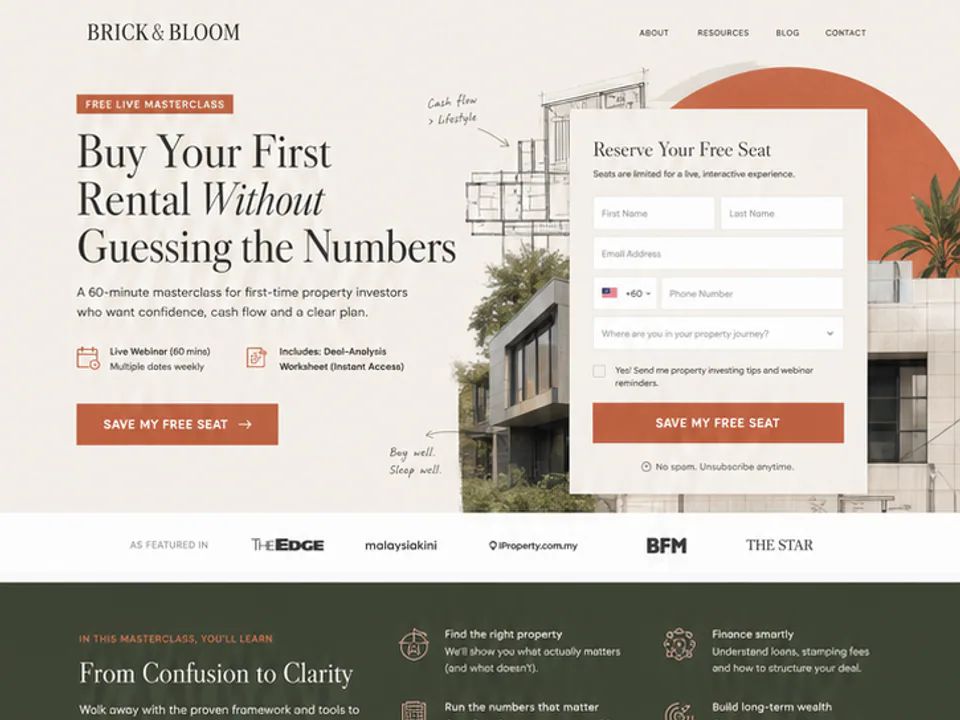 Property Webinar Opt-in, Funnels