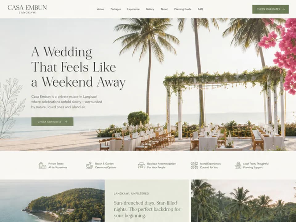 Destination Wedding Venue, Websites