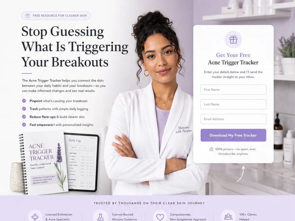 Acne Trigger Tracker Opt-in, Funnels