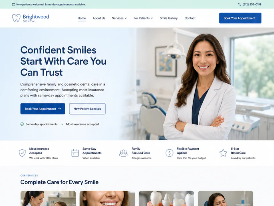 Modern Dental Clinic Website, Websites