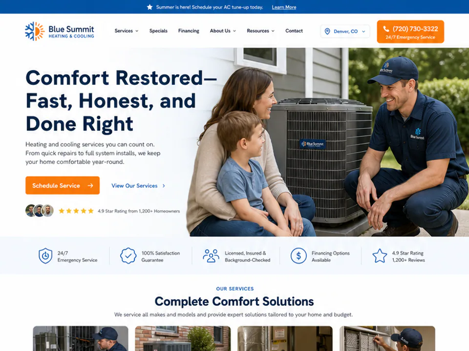 HVAC Company Website, Websites