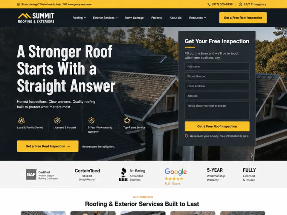 Roofing Contractor Website, Websites