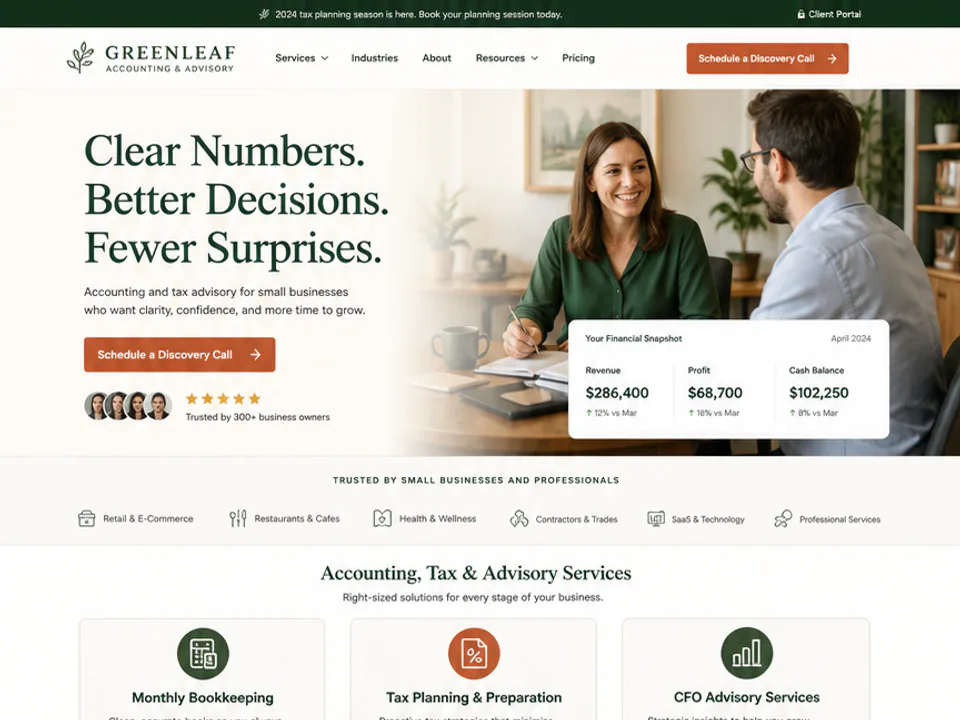 Accounting Tax Advisory Website, Websites