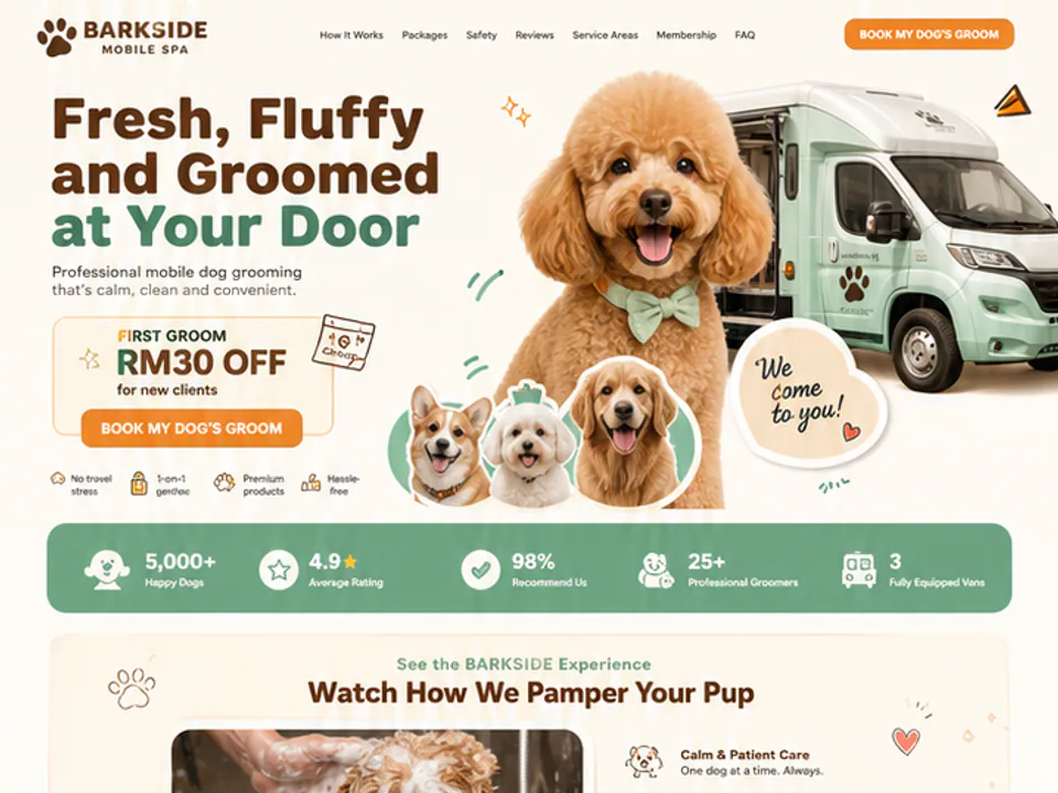 Mobile Dog Grooming, Websites