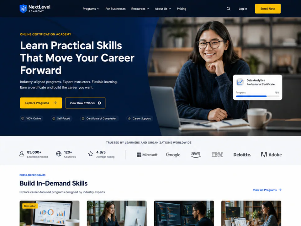 Online Certification Academy Website, Websites