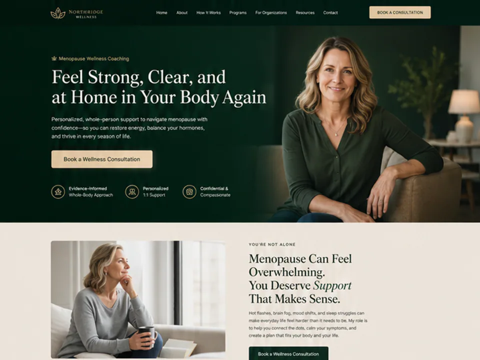 Menopause Wellness, Websites