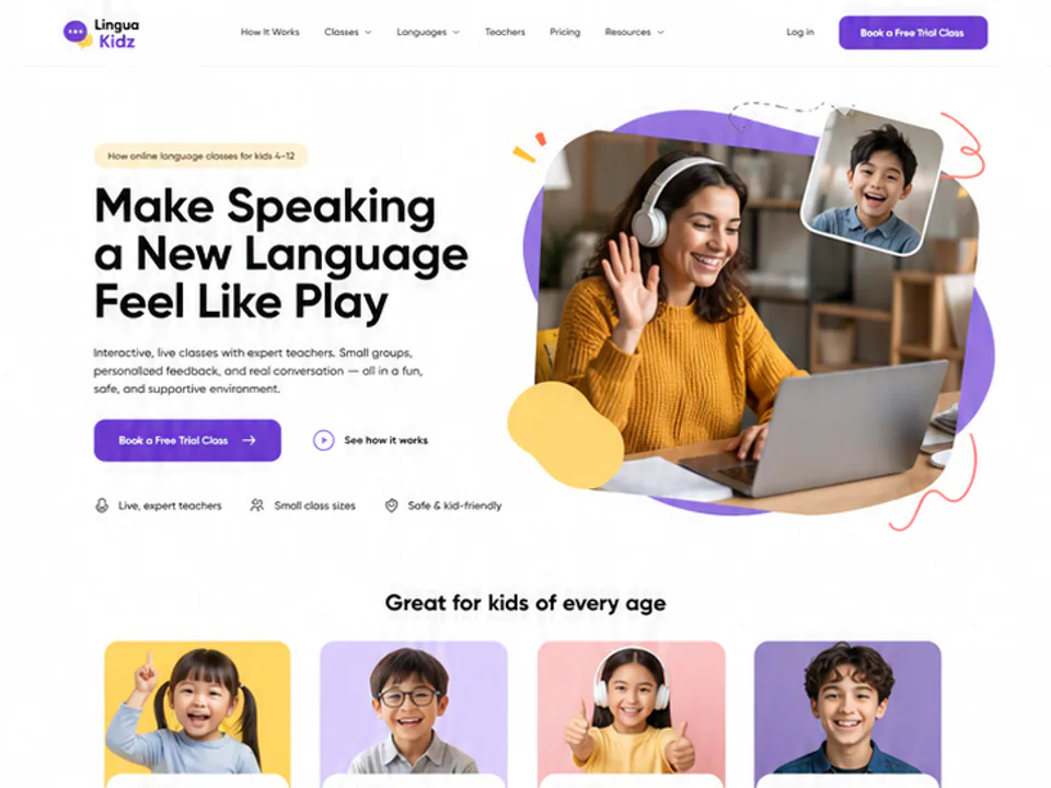 Kids Language Learning, Funnels