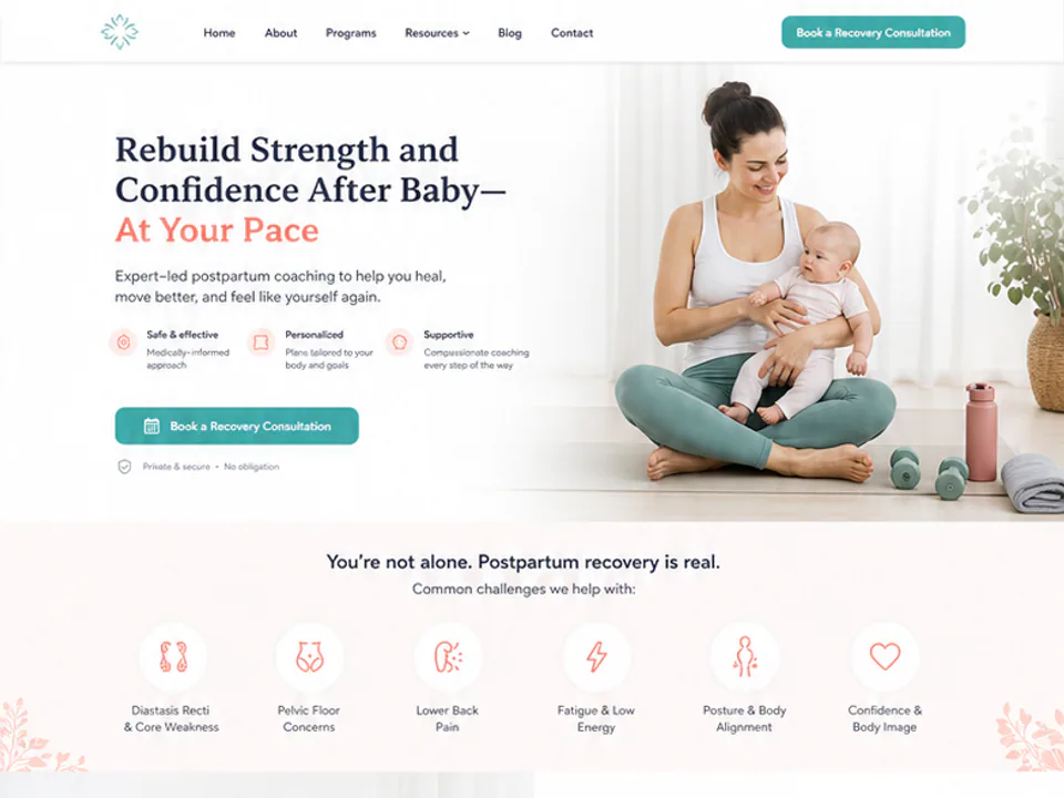 Postpartum Recovery, Websites