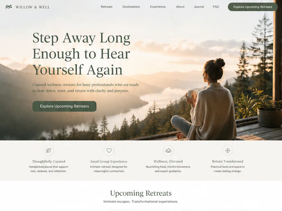 Wellness Retreat, Websites