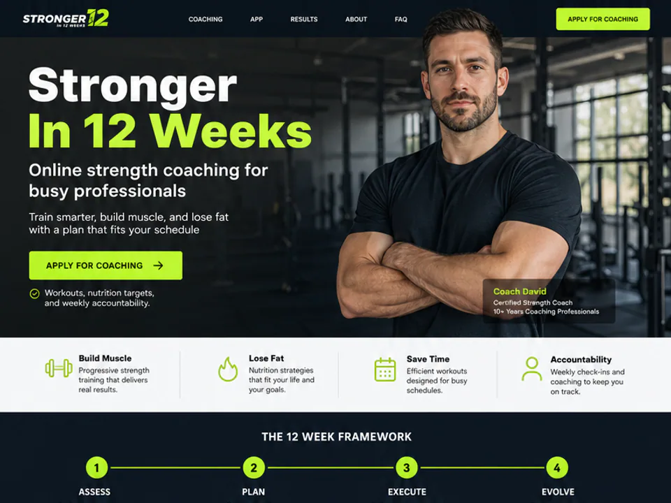 Fitness Strength Coach Website, Websites