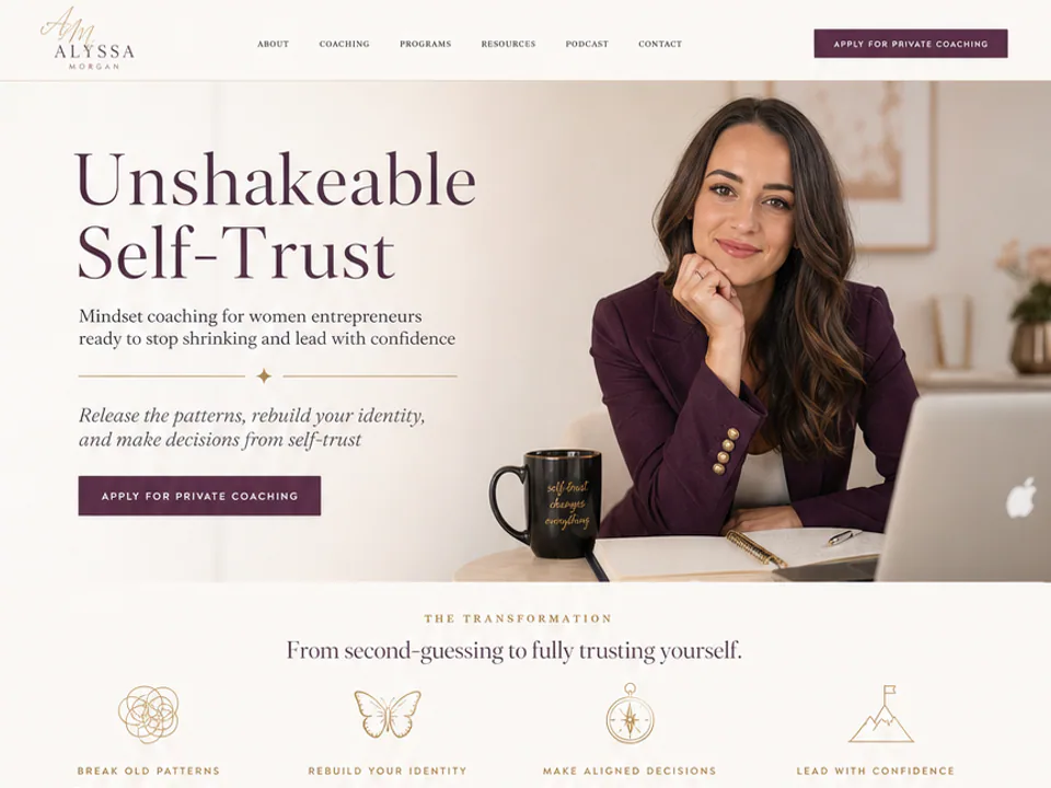 Mindset Confidence Coach Website, Websites