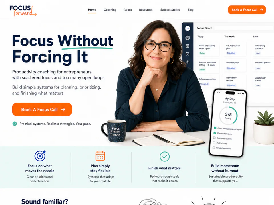 ADHD Productivity Coach Website, Websites