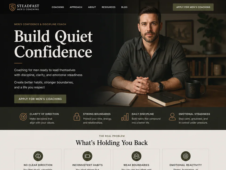 Mens Confidence Coach Website, Websites