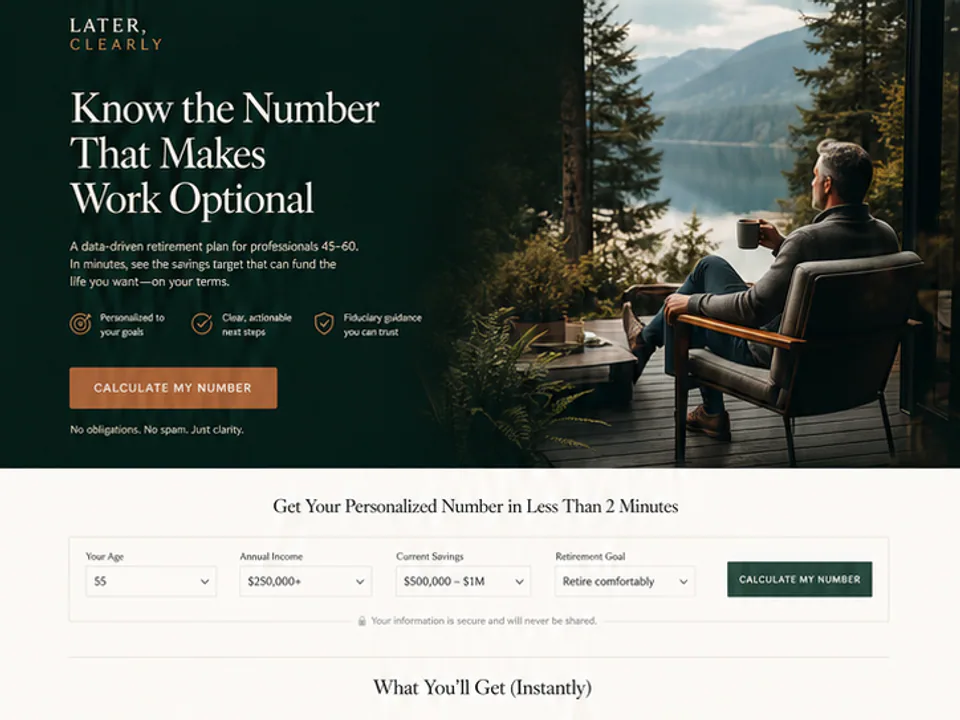 Retirement Calculator, Websites