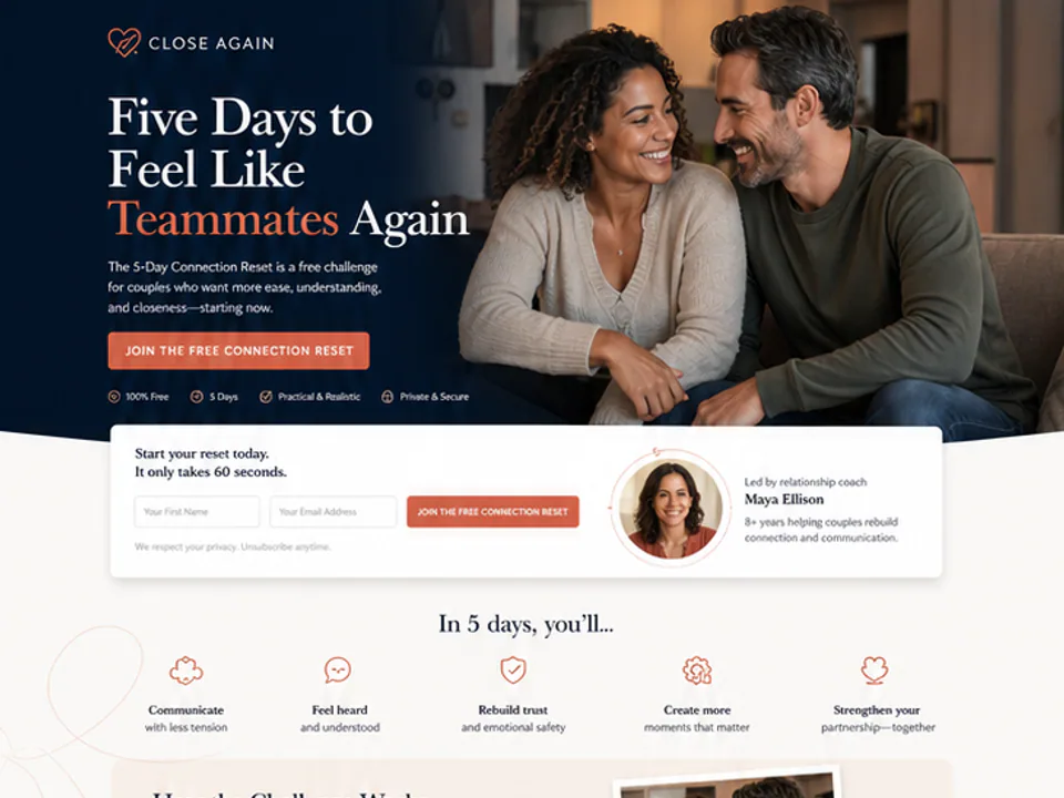 Relationship Connection Challenge, Websites