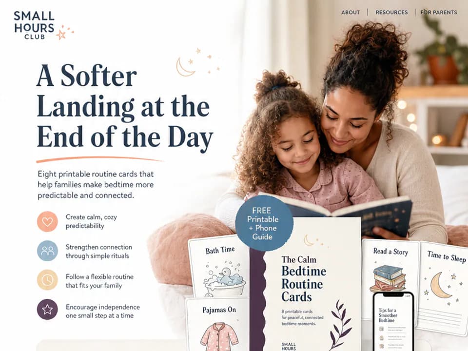 Bedtime Routine Cards Opt-in, Funnels