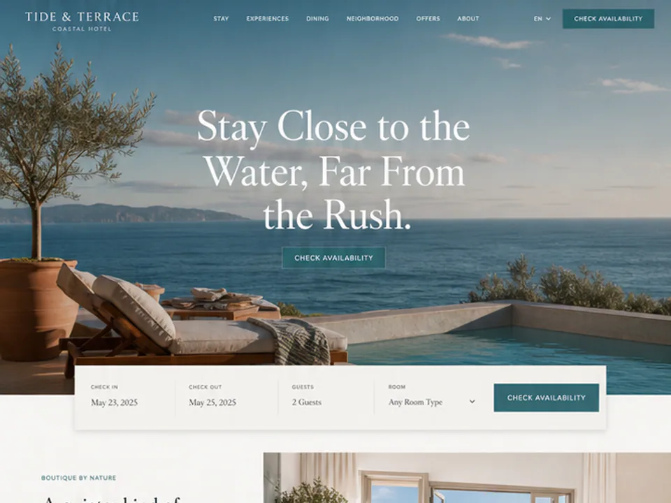 Boutique Hotel Website, Websites