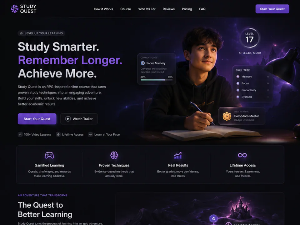 StudyQuest, Funnels
